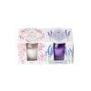 Emocio vonná svíčka ve skle Pink Flower & Lavender 2 ks v krabičce 65x63mm
