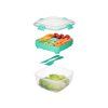 Sistema Krabička s miskou na salát To Go Salad s oddělenými komorami s příborem 1,1 l, mix barev