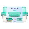 Sistema Dělený svačinový box To Go LunchStack Square 1,24 l, mix barev