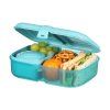 Sistema Dělený svačinový box Ocean Bound Ribbon Lunch s nádobou na jogurt 1,1 l, mix barev
