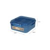 Sistema Dělený svačinový box Ocean Bound Bento Cube s nádobou na jogurt a 2 tácky 1,25 l, mix barev