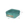 Sistema Dělený svačinový box Ocean Bound Bento Cube s nádobou na jogurt a 2 tácky 1,25 l, mix barev