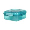 Sistema Dělený svačinový box Ocean Bound Bento Cube s nádobou na jogurt a 2 tácky 1,25 l, mix barev