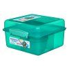 Sistema Dělený svačinový box Lunch Cube Max s nádobou na jogurt s dvojitým víčkem 2 l, mix barev