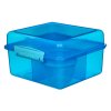 Sistema Dělený svačinový box Lunch Cube Max s nádobou na jogurt s dvojitým víčkem 2 l, mix barev