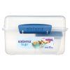 Sistema Dělený svačinový box To Go Lunch Cube Max s nádobou na jogurt s dvojitým víčkem 2l, mix barev