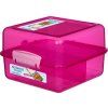 Sistema Dělený svačinový box Lunch Cube s 2 oddíly 1,4 l, růžová