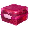 Sistema Dělený svačinový box Lunch Cube s 2 oddíly 1,4 l, růžová