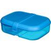 Sistema Dělený svačinový box Lunch Ribbon s nádobou na jogurt 1,1 l, modrá
