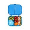 Sistema Dělený svačinový box Lunch Ribbon s nádobou na jogurt 1,1 l, modrá