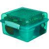 Sistema Dělený svačinový box Lunch Cube Max s nádobou na jogurt s dvojitým víčkem 2 l, mátová