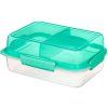 Sistema Dělený svačinový box To Go LunchStack Rectangle 1,8 l, zelená
