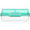 Sistema Dělený svačinový box To Go LunchStack Rectangle 1,8 l, zelená