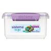 Sistema Svačinový box s příborem To Go Lunch Plus 1,2 l, fialová
