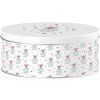 Plechová kulatá dóza MISTLETOE MAGIC, bílá, set 3 ks, 200x90/185x80/140x65mm