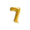 Balónek fóliový 35 cm "7" zlatá 1 ks
