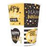Kelímka Happy Birthday 250 ml zlaté 8 ks