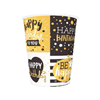 Kelímka Happy Birthday 250 ml zlaté 8 ks