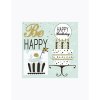 Ubrousky Happy Birthday 33 x 33 cm zelený 20 ks