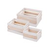 Set bedýnek dřevo, přírodní, bílá, 300x250x150/ 250x200x130/ 200x150x110mm