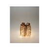 LED dekorace kov 150x150x170/200x200x230/250x250x300mm sada dárečku+mašle s časovačem, měděná