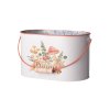 Květináč plechový s uchem 233x134mm motiv houby, barevná