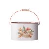 Květináč plechový s uchem 233x134mm motiv houby, barevná