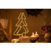 LED závěsný stromek křišťál 290x345mm s časovačem, čirá