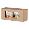 Keramické hrnky 2 ks 340 ml – design s knoflíkem, v krabičce, mix