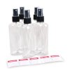 LABSET + SPRAY | 5 ks vzorkových lahviček s rozprašovačem a štítky | 100 ml | na vzorky parfémů, kosmetiky & čisticích prostředků