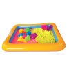PUFI | Kouzelný kinetický písek s pískovištěm & formičkami | zeleno-žlutý | 1,9 kg