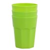 PRAKTIK | sada 3 plastových kelímků | zelené | 350 ml
