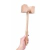 GoEco® | dřevěná palička na maso | oboustranná z masivního bukového dřeva | 33 cm